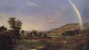 Robert S.Duncanson Landscape with Rainbow oil painting on canvas
